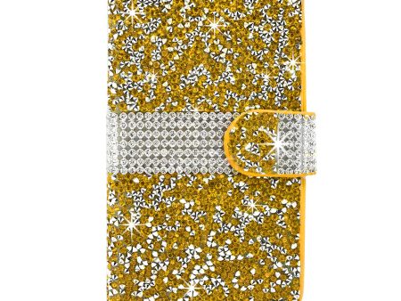 Samsung Galaxy S8 Plus Diamond Wallet Case DWC03 Gold Sale