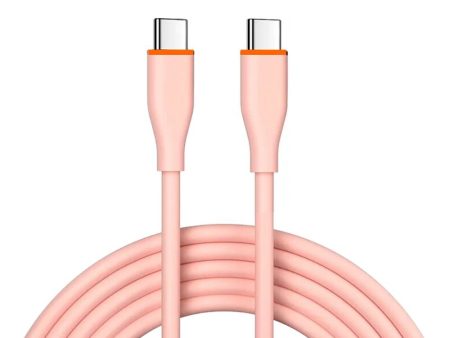 Kik_20W PD Fast Charge 6FT Type-C to Type-C Durable Tangle-Free Heavy-Duty Flexible USB Type-C to Type-C Cord in Resealable Bag for Universal Cell Phone, Device and More (Pink) For Cheap