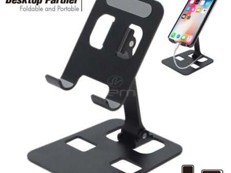 Folding Desktop Phone Tablet Stand HOL-DESK Black Hot on Sale