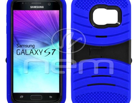 Samsung Galaxy S7 Hybrid Case 08 With Stand Blue Black Online Hot Sale