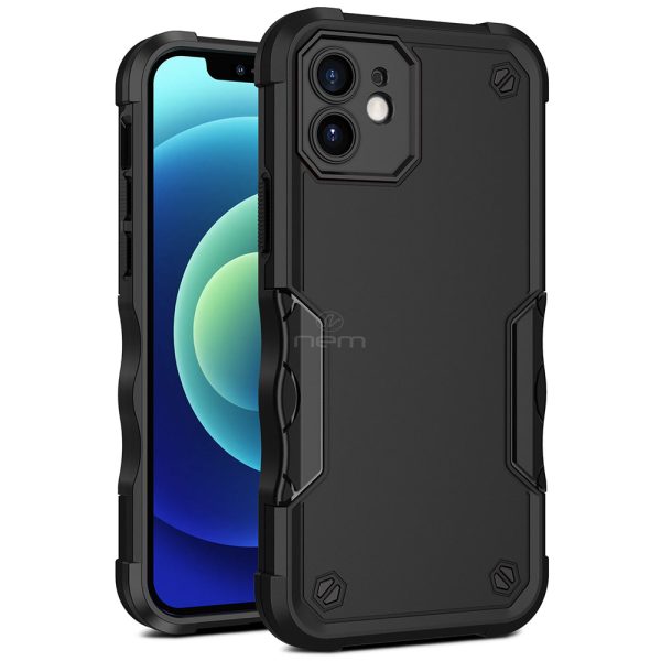 iPhone 11 (6.1 ) Non Slip Shockproof Hybrid Case HYB76 Black Fashion