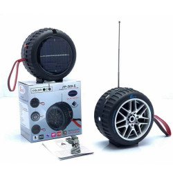 Car Wheel Design Solar-Powered and Portable Bluetooth Wireless Speaker FP509 for Universal Cell Phone And Bluetooth Device (Gray) Fashion