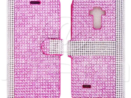 LG G Stylo LS770 Diamond Wallet Case DWC02 Pink on Sale