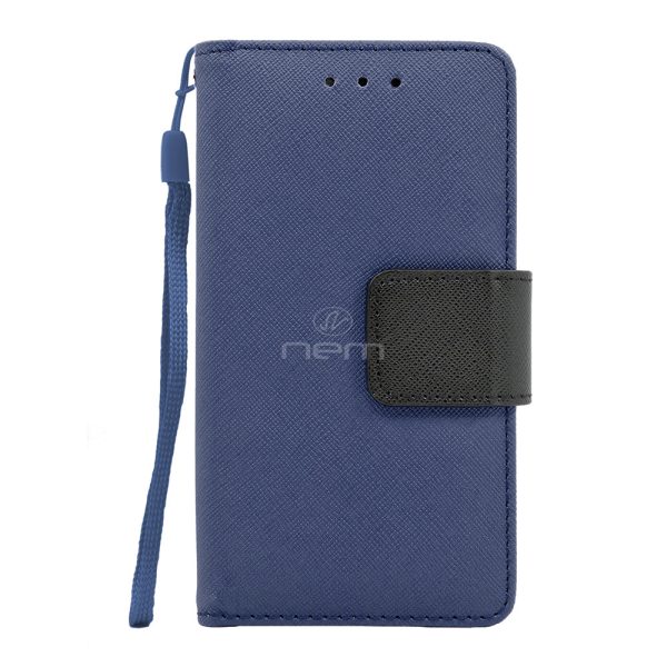 LG X POWER2  XCHARGE M322 M320 Wallet Case WCFC09 Blue Online Sale