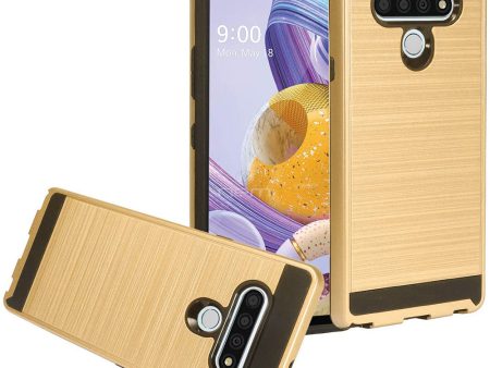 LG STYLO 6 Brushed Case HYB32 Gold Fashion