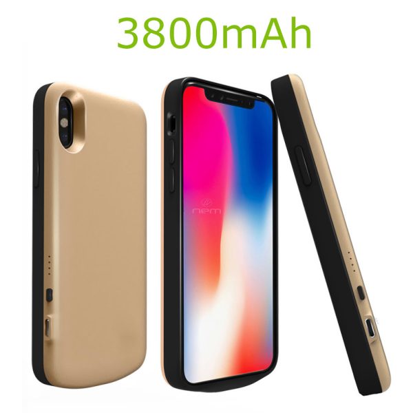 iPhone X XS Fast Charging Power Case 3800mAh Gold Online Sale