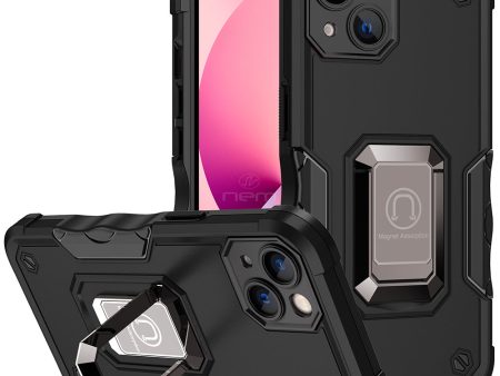 iPhone 14 Plus Magnetic Kickstand Hybrid Case HYB73 Black Online Hot Sale