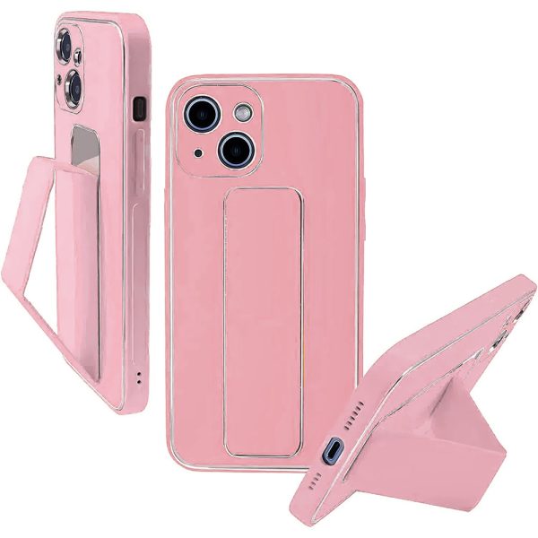 iPhone 14 Plus PU Leather Magnetic Stand Case TPC34 Pink Supply