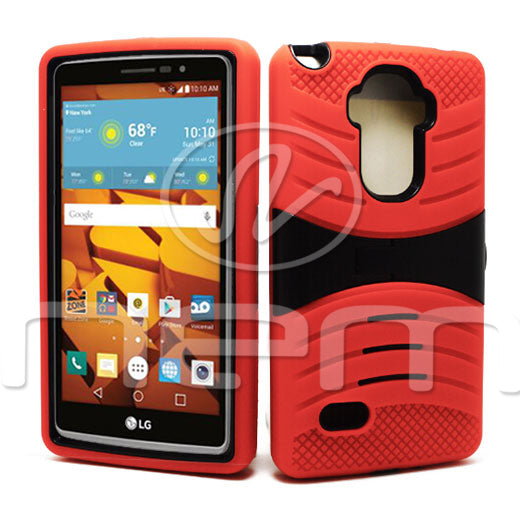 LG G Stylo LS770 Hybrid Case 08  with stand Red Black Online