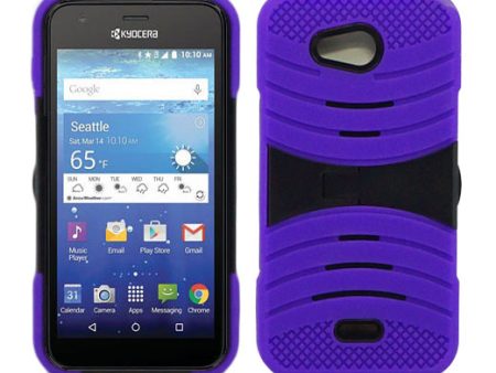 Kyocera Hydro Wave C6740 Hybrid Case 08 with Stand Light Purple Black Sale