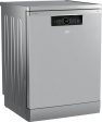 Beko Digital Dishwasher With Inverter Technology, 15 Place Settings, 6 Programs, Silver - BDFN36531XC Fashion