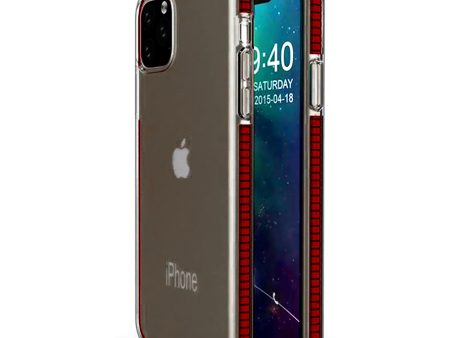 iPhone 11 Pro Two Tone Clear Case TPC12 Red on Sale