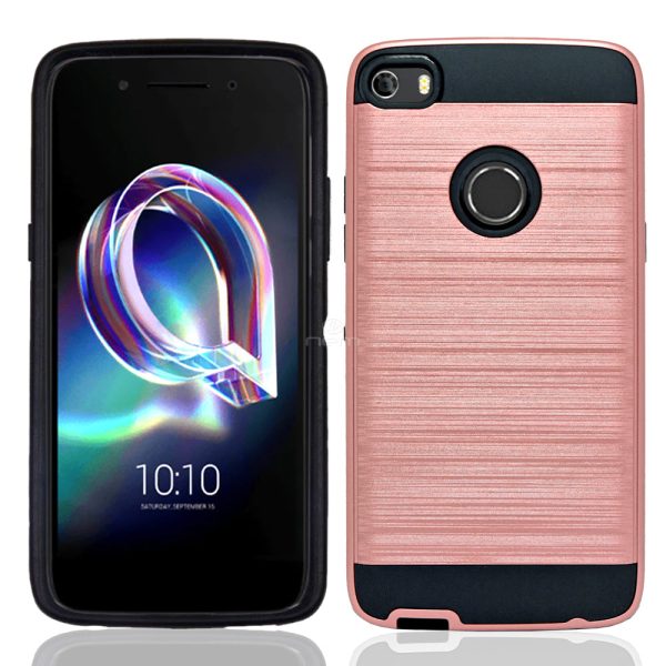 Alcatel Idol 5 6060 Brushed Hybrid Case HYB32 Rose Gold For Cheap