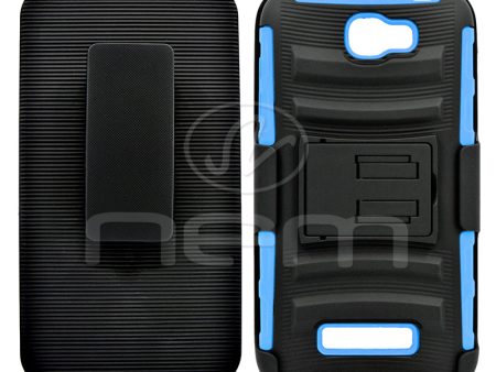 Alcatel One Touch Fierce 2 Black Black TPU with Blue Holster Combo 05C... Online now