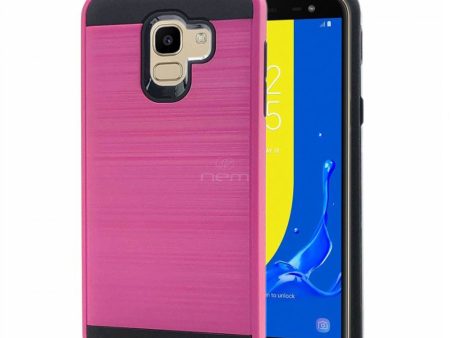 ýSamsung Galaxy A6 J6 J600 Brushed Hybrid Case HYB32 Pink Fashion