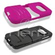 Samsung Galaxy S7 Hybrid Case 08 With Stand Pink Black For Cheap