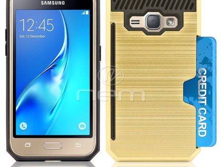 Samsung Galaxy J1 AMP2(2016) Hybrid Case 19C Card Hold Gold Online Sale