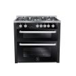 Unionaire Multi-Cook Digital Gas Cooker, 5 Burners, 90 cm, Stainless Steel Black - C69SS-GC-383-IDSF-DV-AL For Sale