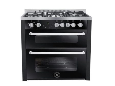 Unionaire Multi-Cook Digital Gas Cooker, 5 Burners, 90 cm, Stainless Steel Black - C69SS-GC-383-IDSF-DV-AL For Sale