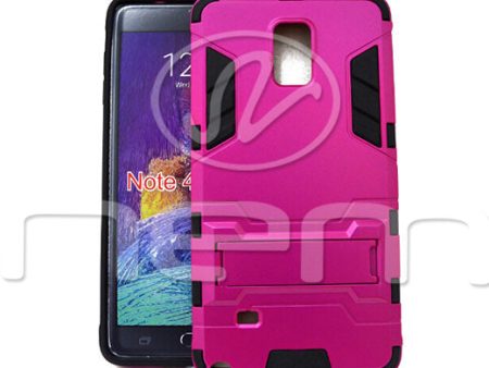 Samsung Galaxy Note 4 Hyb17 Case Hot Pink Black tpu For Sale