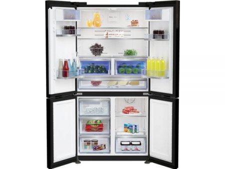 Beko Digital Refrigerator With Water Dispenser, No Frost, 565 Liters, 4 Doors, Black - GNE134626B Online