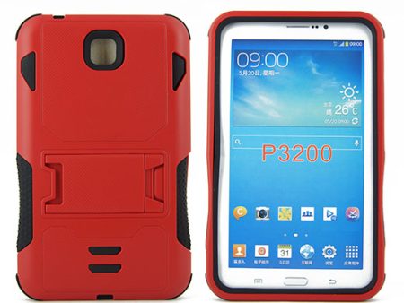 Samsung Galaxy Tab 3 7.0 Hybrid Hard11 Case with Stand Red Black Online