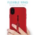 iPhone X   XS Hybrid Case HYB43 w. Loop Kickstand Red Online Sale