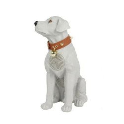 Labrador Retriever Bluetooth Speaker Design with Collar Bell & Wired Microphone - Powerful Sound System M211 for Universal Cell Phone And Bluetooth Device (White) Fashion