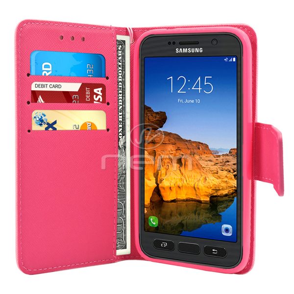 Samsung S7 Active G891 Folio Wallet Case WCFC09 Pink Online