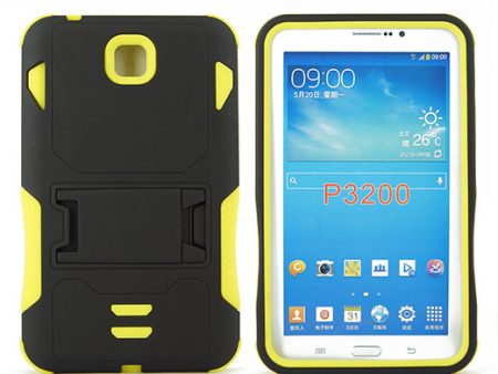 Samsung Galaxy Tab 3 7.0 Hybrid Hard11 Case with Stand Black Yellow Cheap