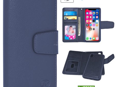 iPhone XS Max Removable Magnetic Wallet Case WCFC12M Blue Online