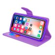 Apple iPhone X XS Diamond Wallet Case DWC03 Purple For Cheap