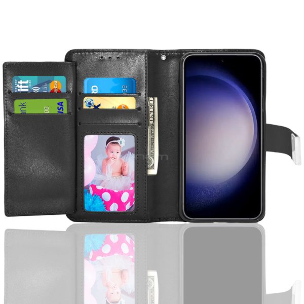 Samsung S23 Plus Dual Flap Wallet Case WCFC13 Black For Discount