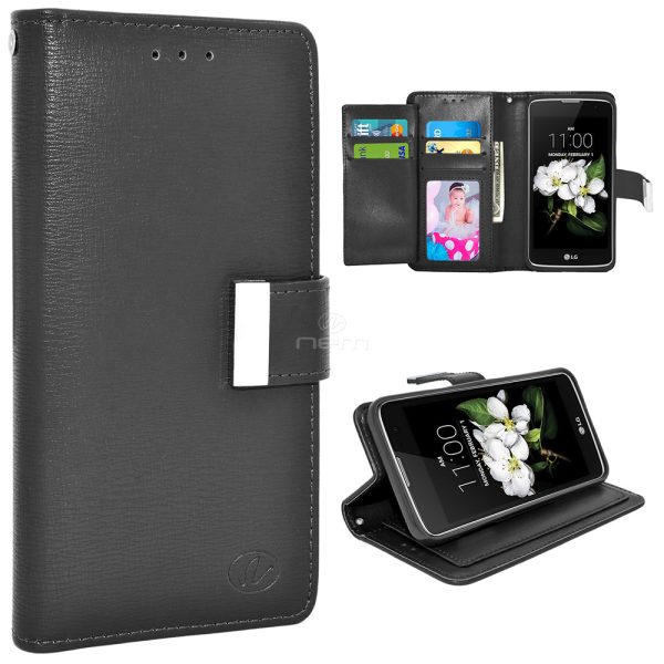 LG Aristo3 2 X210 K8 Fortune2 Flap Wallet WCFC13 Black Sale