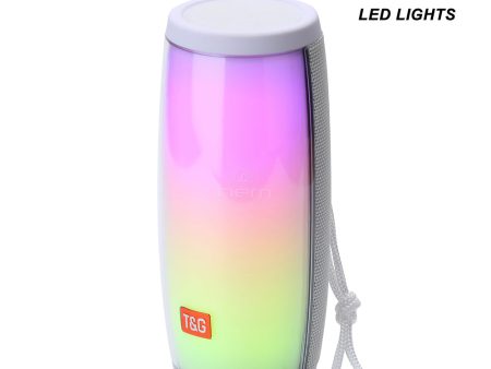 Bluetooth Portable Mini Stereo Speaker LED Light TG317 White For Sale