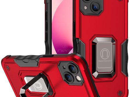 iPhone 14 Plus Magnetic Kickstand Hybrid Case HYB73 Red Cheap