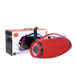 Bluetooth Speaker: RGB Lights, Water Resistant, Portable Dual Speaker BoomsBox4 for Universal Cell Phone And Bluetooth Device (Red) Discount