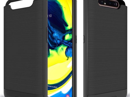 Samsung A80 A90 Brushed Hybrid Armor Case HYB32 Black For Cheap