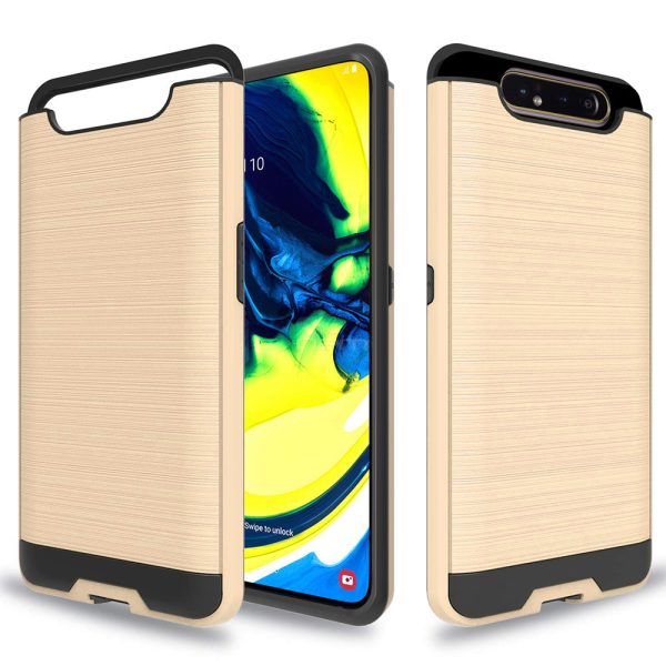 Samsung A80 A90 Brushed Hybrid Armor Case HYB32 Gold Fashion