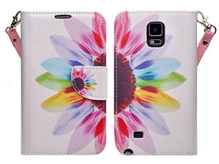 Galaxy Note Edge Case, Wrist Strap Magnetic Flip Fold[Kickstand] Pu Leather Wallet Case with ID & Credit Card Slots for Samsung Galaxy Note Edge - Vivid Sunflower Online