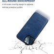 iPhone 15 ProMax Wallet Case Hidden Card Holder HYBW01 Blue For Cheap