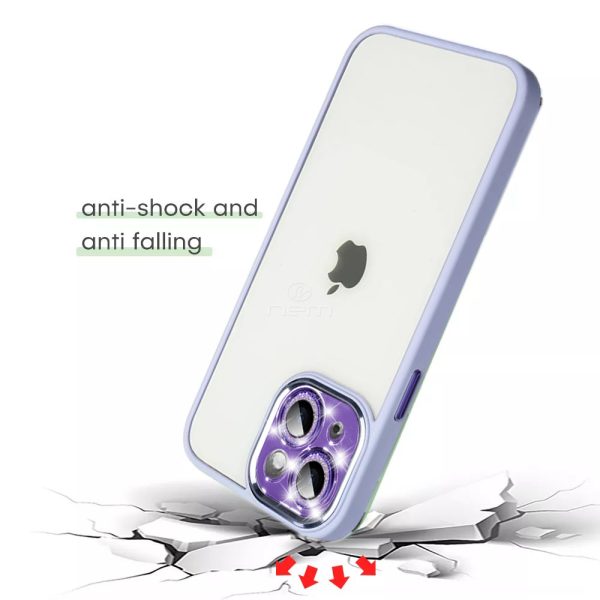 iPhone 14 Plus Bumper Case w. Glitter Camera Protect TPC32 Purple on Sale