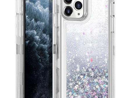 iPhone 11 Pro(5.8) Liquid Glitter Defender Case HYB03D Silver Discount