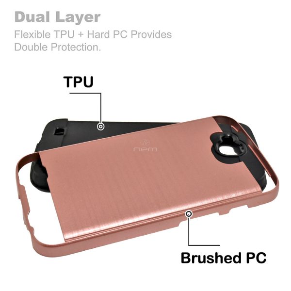 LG LV9 LG X Venture Brushed Hybrid Armor Case HYB32 Rose Gol Discount