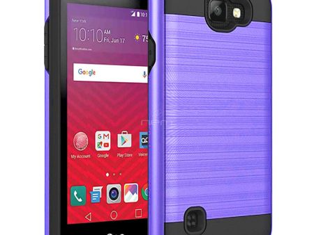 LG K3 (2017)   LS450 Brushed Hybrid Armor Case HYB32 Purple Cheap