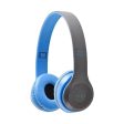 Kik_Wireless Bluetooth Over-Ear Headphones - Lightweight, Compact & Stylish Design, High-Fidelity Sound P47 for Universal Cell Phone And Bluetooth Device (Blue) Supply