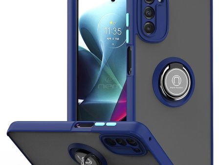 Motorola Moto G 5G Matte Magnetic Ring Stand TPC15 Blue Hot on Sale