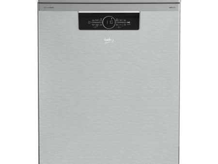 Beko Digital Dishwasher With Inverter Technology, 15 Place Settings, 6 Programs, Silver - BDFN36531XC Fashion