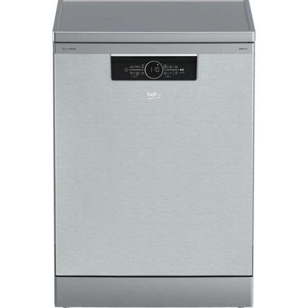 Beko Digital Dishwasher With Inverter Technology, 15 Place Settings, 6 Programs, Silver - BDFN36531XC Fashion