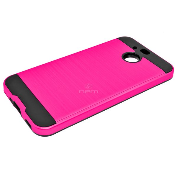 HTC Bolt Brushed Hybrid Armor Case HYB32 Hot Pink Cheap